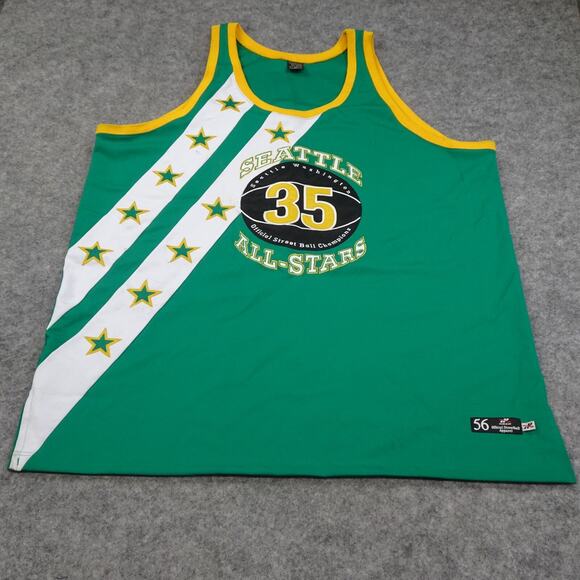 Vintage Seattle Allstars Jersey Mens 52 XL Official Street Ball Champions Green - Picture 2 of 13
